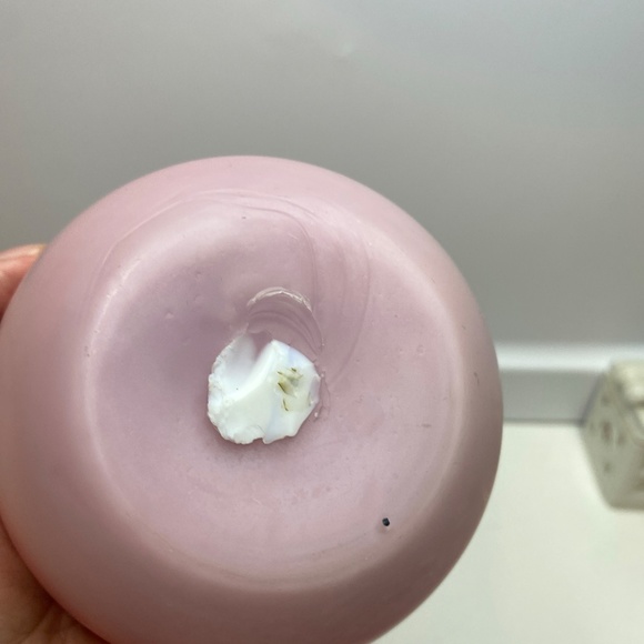 Antique Victorian Satin Glass Rose Bowl Vase Pink Cased White 3.5 inches Tall - Picture 4 of 7